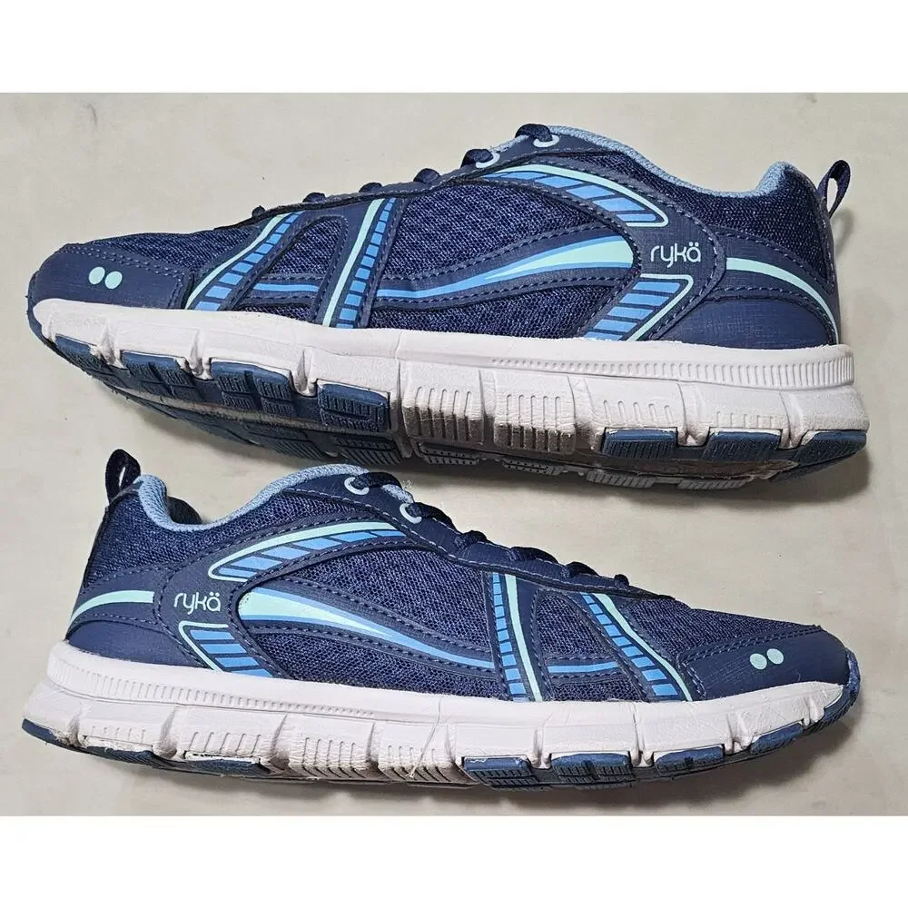 Ryka Coastline Women's Running Shoes Size 8 Navy Blue Mesh Lace Up Sneakers